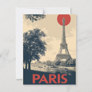 Paris vintage  postcard