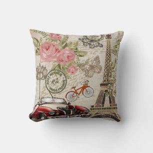 Paris Vintage: Postcard Style Cushion
