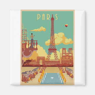Paris vintage poster magnet