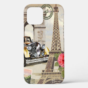 Paris vintage poster. vintage, poster, paris, old, iPhone 12 case
