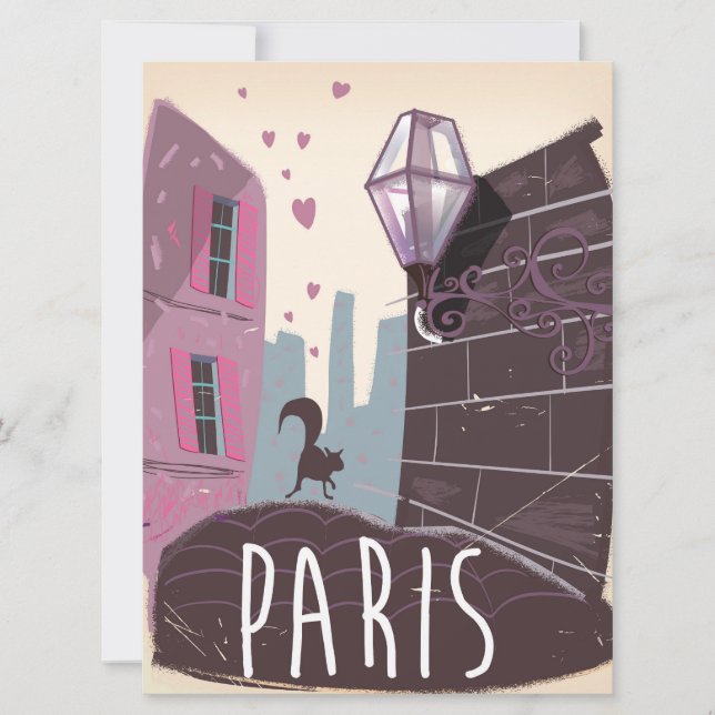 Paris Vintage travel poster. (Front)
