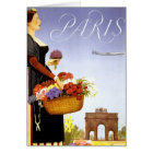 Paris Vintage Travel Poster Restored