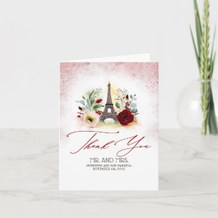 Paris Vintage Wedding Thank You Card