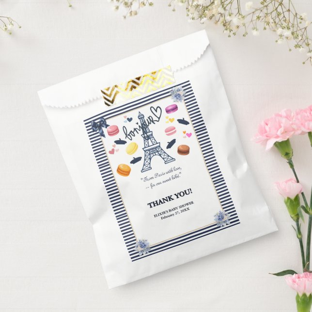 Paris w/ Love for Our Sweet Bebe Baby Shower  Favour Bag (Sealed)