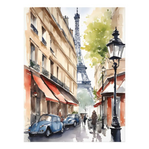 Paris watercolor art photo print