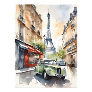 Paris watercolor art photo print