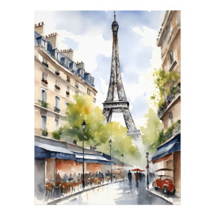 Paris watercolor art photo print