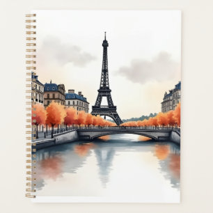 Paris watercolor art planner
