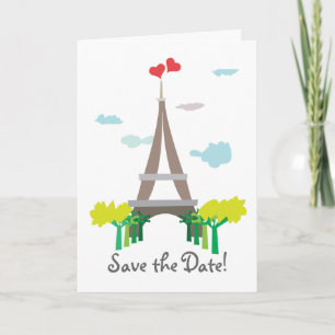 Paris Wedding Save the Date Card