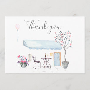 Paris Wedding thank you photo Card