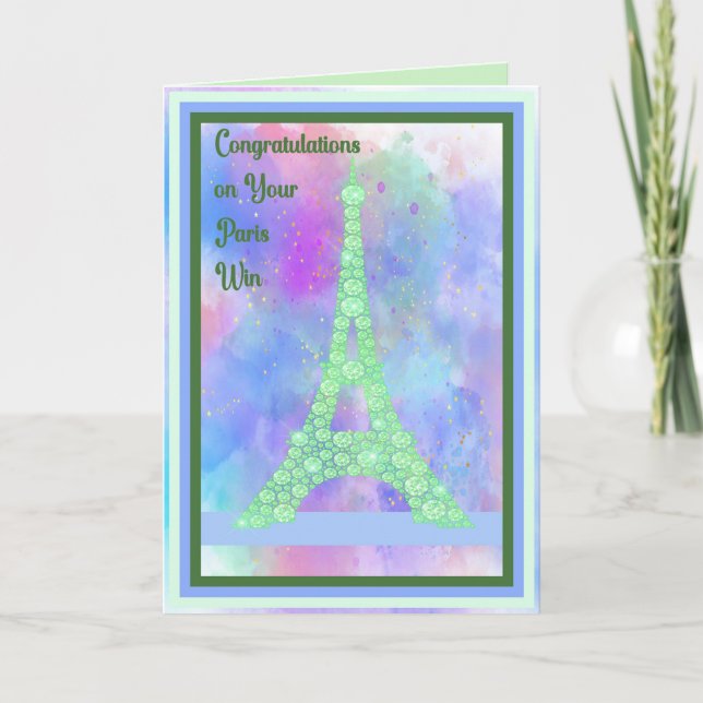 Paris Win Congratulations Card (Front)