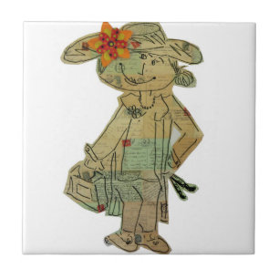 Paris Window Shopper Ceramic Tile