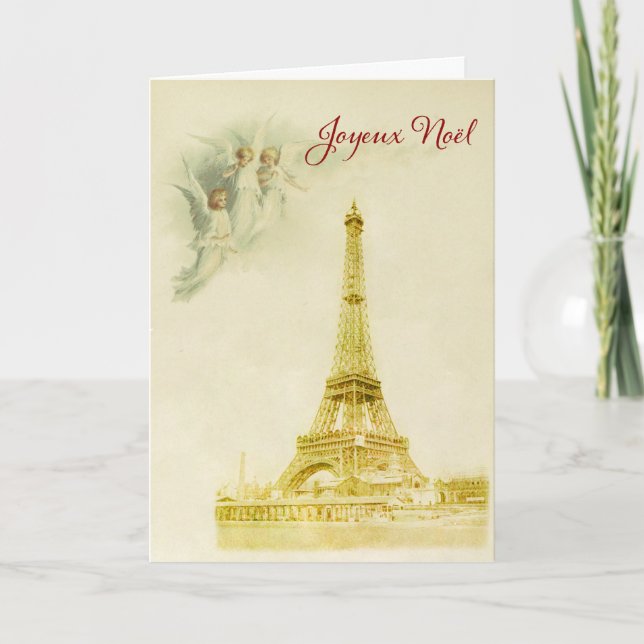 Paris with angels Christmas card (Front)