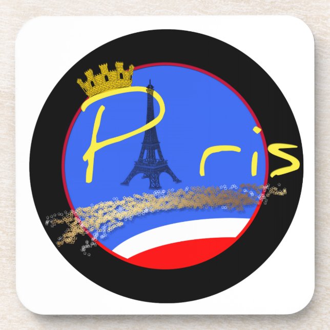 Paris with Crown Square Coaster (Front)