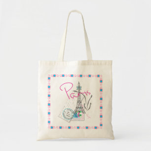 Paris with love and Eiffel Tower Tote Bag