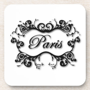 Paris with Scrolls Coaster