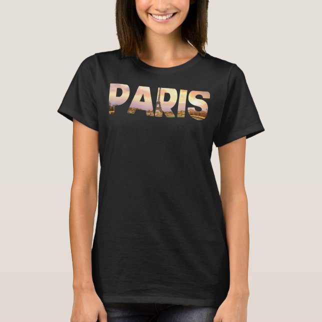 PARIS Women France French Eiffel Tower T-Shirt (Front)
