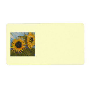Paris' Yellow Sunflower Shipping Label
