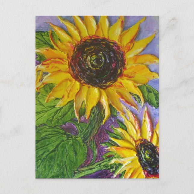 Paris' Yellow Sunflowers Postcard (Front)