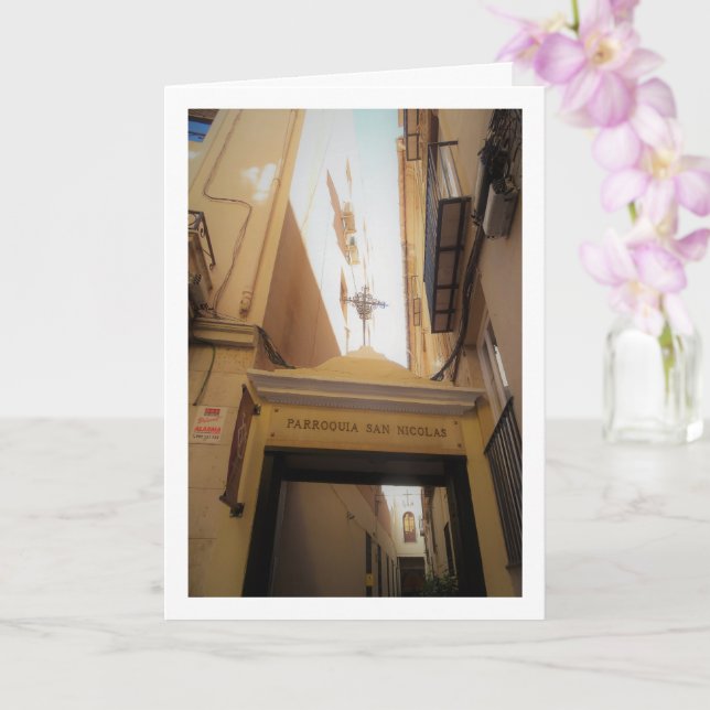 Parish of San Nicolás Church, Valencia City Card (Orchid)