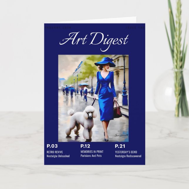 Parisian And Pets Poodle  Card (Front)