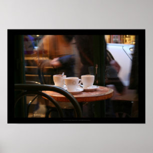 Parisian Atmosphere Coffee Guest or Ghost Poster