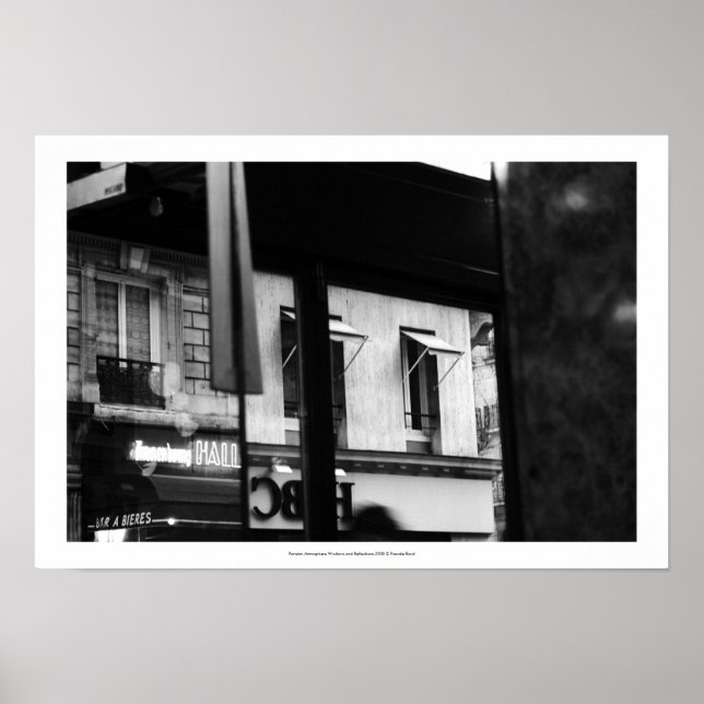 Parisian Atmosphere Windows and Reflections Poster (Front)