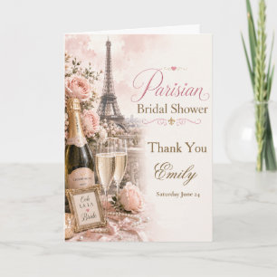 Parisian Bridal Shower Thank You Card