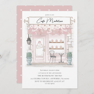 Parisian Cafe Birthday Invitation