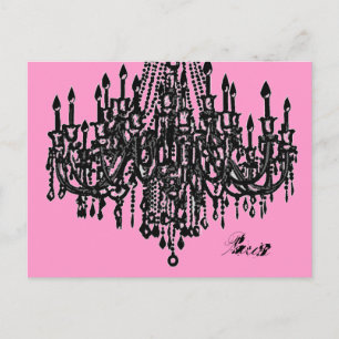 Parisian Chandelier Postcard