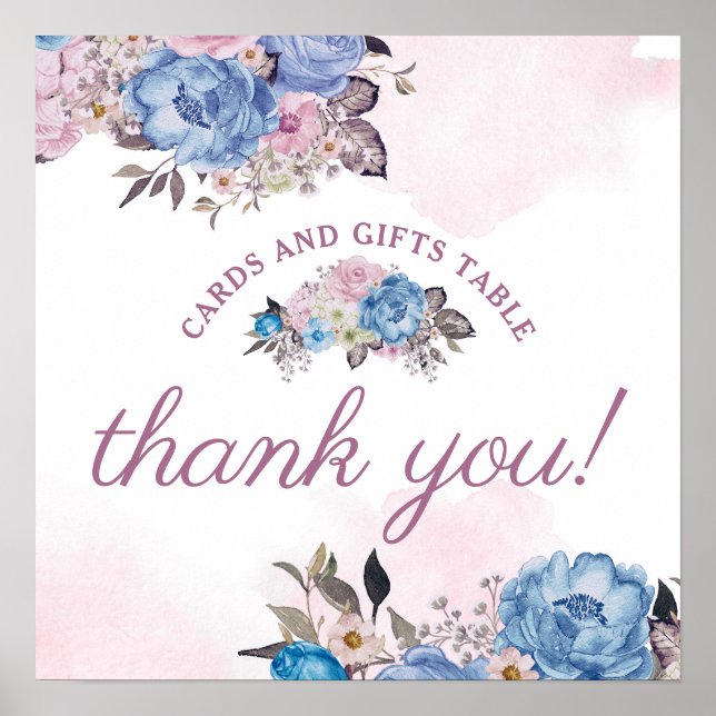 Parisian Charm Cards & Gifts Wedding Table Sign (Front)