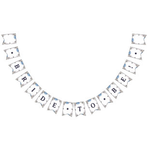 Parisian Charm Floral Bride to Be Bridal Shower Bunting