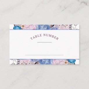 Parisian Charm Floral Seating Wedding Table Number Place Card
