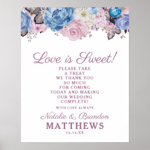 Parisian Charm Love is Sweet Treat Wedding Sign