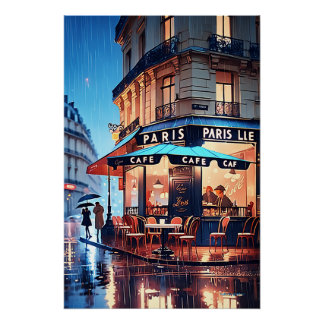 Parisian Charm: Vintage Paris Street Cafe Poster