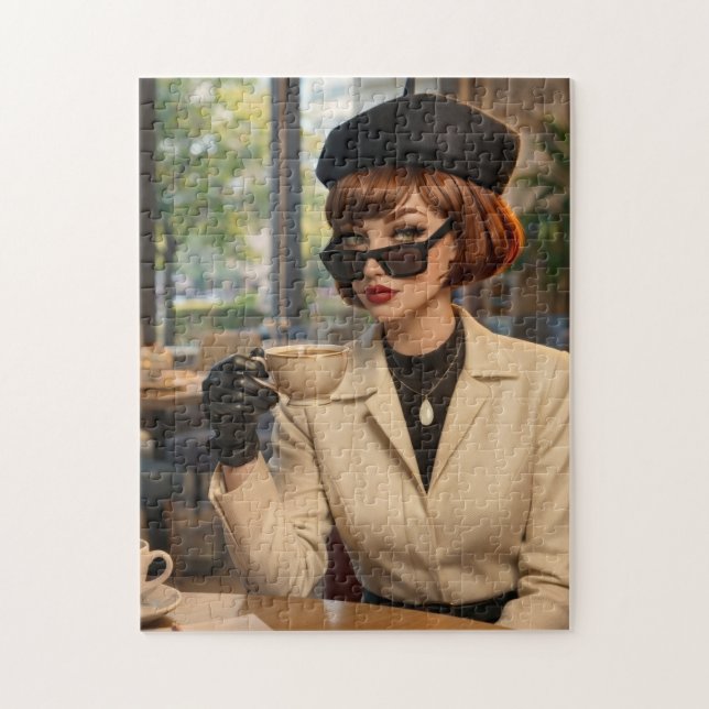 Parisian Chic Cafe Jigsaw Puzzle (Vertical)
