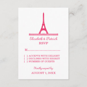 Parisian Chic Response Card, Pink
