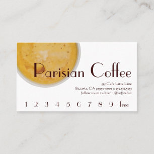 Parisian Coffee Drink Loyalty / Punch Card
