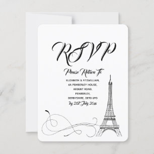 Parisian Doodles Wedding RSVP