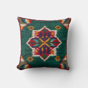Parisian Elegance with Green Kilim Pillows: Stylis Cushion