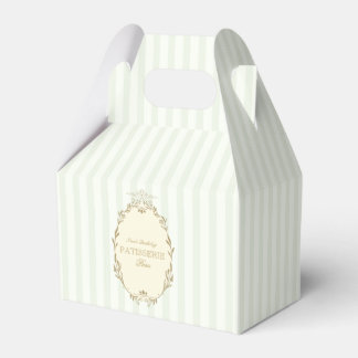 Parisian French Patisserie Vintage Party Green Favour Box
