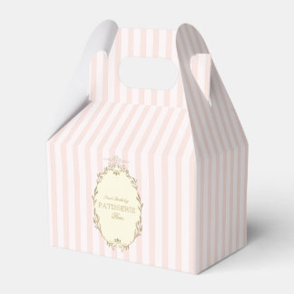 Parisian French Patisserie Vintage Party Pink Favour Box
