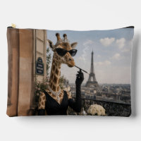 Parisian Giraffe in Black Elegance