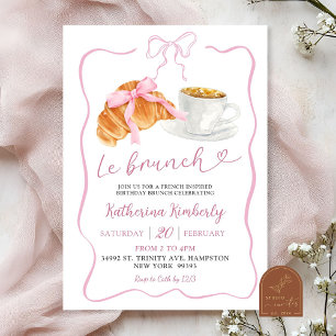 Parisian let's Brunch French Birthday Invitation