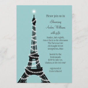 Parisian Lights Bridal Shower Invitation