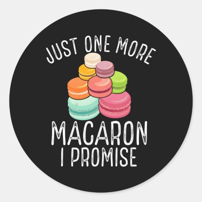 Parisian Macarron Macaroon Fans French Baked Macar Classic Round Sticker (Front)