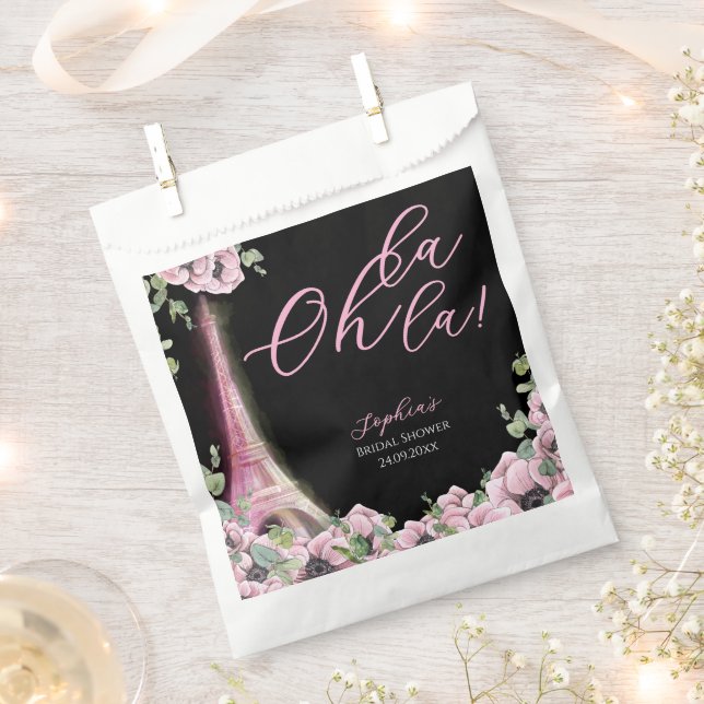 Parisian Oh La La Bridal Shower Favour Bag (Clipped)