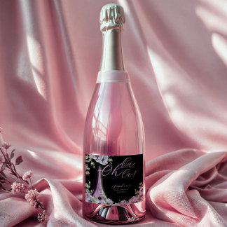 Parisian Oh La La Bridal Shower Sparkling Wine Label