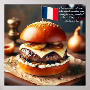 Parisian Patisserie Burger Poster