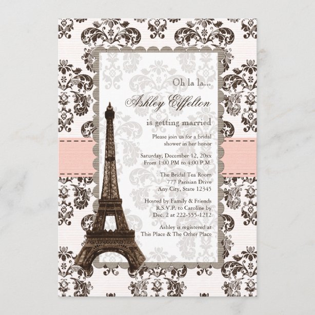 Paris Bridal Shower Invitations